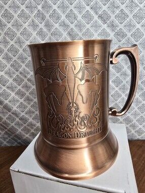 Dragon Draught Copper Tankard Mug – Fantasy Steel Stein NIB